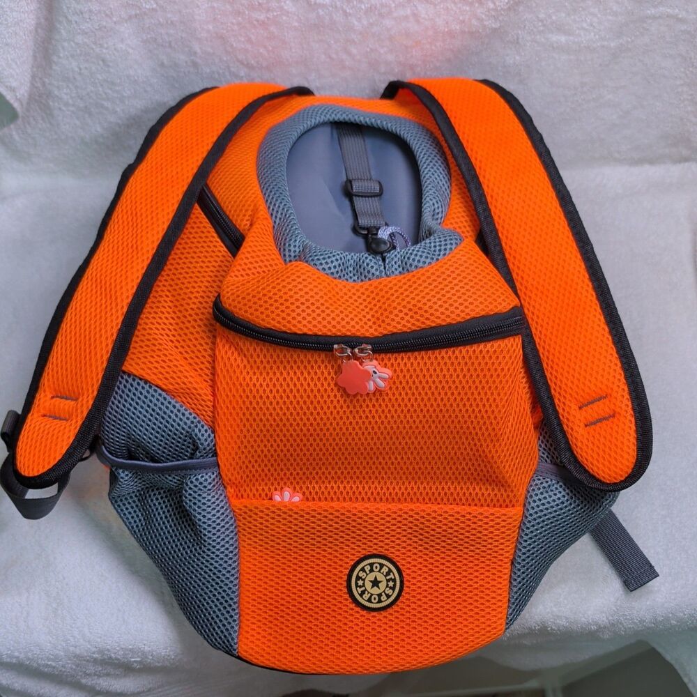 Pup Luck Mesh Padded Pet Backpack Carrier M 9-18lbs